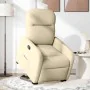 Sillón reclinable elevable de tela color crema de , Sillones - Ref: Foro24-3302980, Precio: 265,69 €, Descuento: %