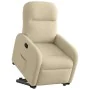 Sillón reclinable elevable de tela color crema de , Sillones - Ref: Foro24-3302980, Precio: 265,69 €, Descuento: %