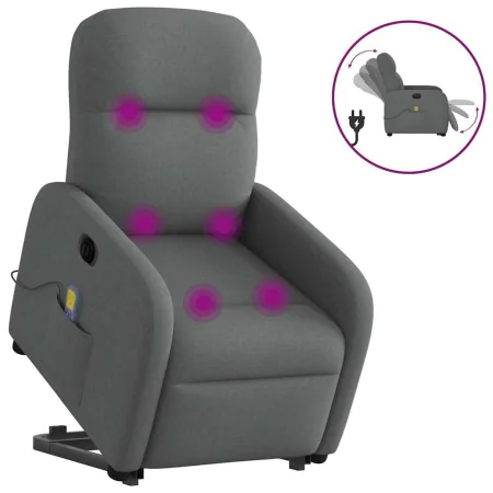 Sillón de masaje eléctrico reclinable elevable tela gris oscuro de , Sillones - Ref: Foro24-3303003, Precio: 346,53 €, Descue...