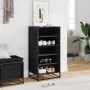 Mueble zapatero de madera de ingeniería negro 48x38x97,5 cm de , Zapateros y organizadores de calzado - Ref: Foro24-849204, P...