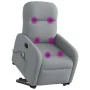 Sillón de masaje reclinable de pie de tela gris claro de , Sillones - Ref: Foro24-3302982, Precio: 284,37 €, Descuento: %