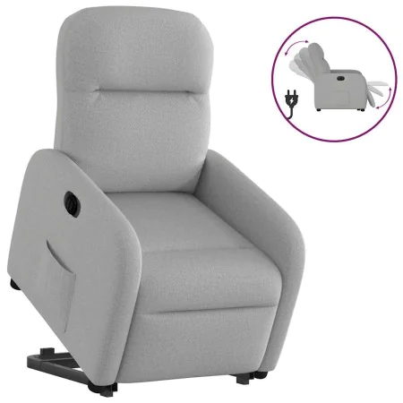 Sillón eléctrico reclinable elevable de tela gris nube de , Sillones - Ref: Foro24-3303001, Precio: 316,79 €, Descuento: %