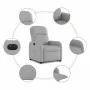 Sillón eléctrico reclinable elevable de tela gris nube de , Sillones - Ref: Foro24-3303001, Precio: 316,79 €, Descuento: %