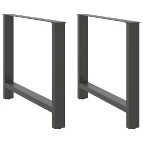 Patas de mesa de centro antracita 2 uds 90x(72-73) cm acero by , Table legs - Ref: Foro24-4013318, Price: 102,38 €, Discount: %