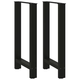 Patas de mesa de centro acero negro 2 uds 40x(90-91) cm by , Table legs - Ref: Foro24-4013324, Price: 125,67 €, Discount: %