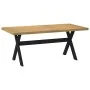 Mesa comedor NOAIN patas forma X madera maciza pino 180x90x75cm de , Mesas de cocina y de comedor - Ref: Foro24-4100046, Prec...