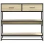 Mesa consola de madera de ingeniería roble Sonoma 90x35x80 cm by , Side tables - Ref: Foro24-849180, Price: 83,11 €, Discount: %