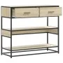 Mesa consola de madera de ingeniería roble Sonoma 90x35x80 cm by , Side tables - Ref: Foro24-849180, Price: 83,11 €, Discount: %