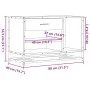 Banco zapatero madera de ingeniería gris sonoma 80x40x53,5 cm de , Bancos para recibidores y almacenamiento - Ref: Foro24-849...