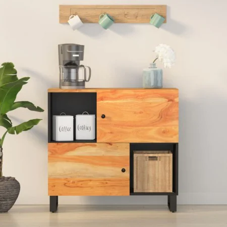 Aparador con 2 puertas madera maciza de acacia 80x33x75 cm de , Aparadores - Ref: Foro24-352922, Precio: 145,37 €, Descuento: %