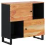 Aparador con 2 puertas madera maciza de acacia 80x33x75 cm de , Aparadores - Ref: Foro24-352922, Precio: 145,37 €, Descuento: %