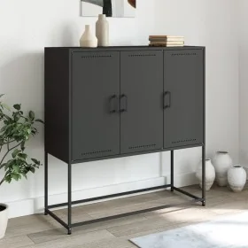 Aparador de acero negro 100,5x39x107 cm by , Sideboards - Ref: Foro24-846536, Price: 102,93 €, Discount: %