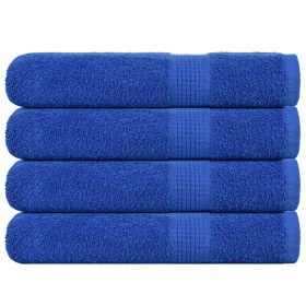 Toallas 4 uds 100% algodón azul 100x200 cm 600 gsm de , Toallas - Ref: Foro24-136723, Precio: 64,67 €, Descuento: %