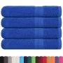 Toallas 4 uds 100% algodón azul 100x200 cm 600 gsm de , Toallas - Ref: Foro24-136723, Precio: 64,67 €, Descuento: %