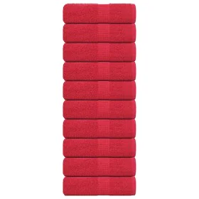 Toallas 10 uds 100% algodón rojo 30x30 cm 360 gsm de , Toallas - Ref: Foro24-136922, Precio: 20,69 €, Descuento: %