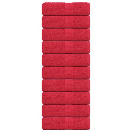 Toallas 10 uds 100% algodón rojo 30x30 cm 360 gsm de , Toallas - Ref: Foro24-136922, Precio: 20,69 €, Descuento: %