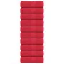 Toallas 10 uds 100% algodón rojo 30x30 cm 360 gsm de , Toallas - Ref: Foro24-136922, Precio: 20,69 €, Descuento: %