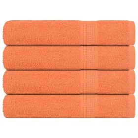Toallas 4 uds 100% algodón naranja 100x200 cm 600 gsm de , Toallas - Ref: Foro24-136915, Precio: 56,72 €, Descuento: %