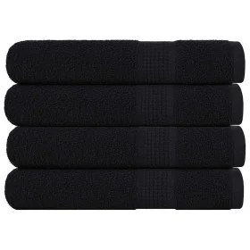 Toallas de sauna 4 uds 100% algodón negro 80x200 cm 360 gsm de , Toallas - Ref: Foro24-136960, Precio: 55,01 €, Descuento: %