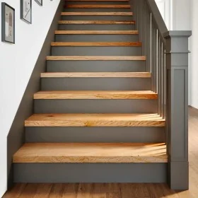 Peldaños de escalera 2 uds madera maciza roble marrón claro de , Alfombrillas para escalones - Ref: Foro24-3283793, Precio: 1...