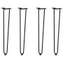 Patas de mesa tipo horquilla 4 uds acero macizo negro 72 cm by , Table legs - Ref: Foro24-4012424, Price: 52,65 €, Discount: %