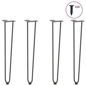 Patas de mesa tipo horquilla 4 uds acero macizo antracita 72 cm by , Table legs - Ref: Foro24-4012426, Price: 56,83 €, Discou...