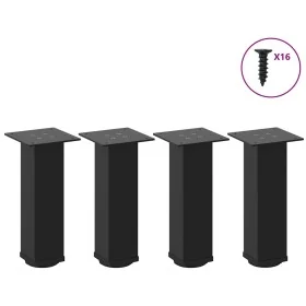 Patas para mesa de centro 4 uds acero negro 42-44 cm de , Patas para mesas - Ref: Foro24-4012464, Precio: 65,09 €, Descuento: %