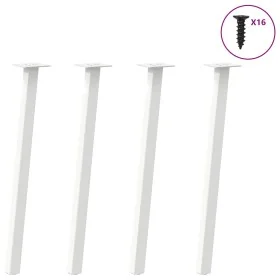 Patas para mesa de centro 4 uds acero blanco 72 cm by , Table legs - Ref: Foro24-4012493, Price: 56,30 €, Discount: %