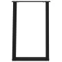 Patas para mesa comedor forma U 2uds acero negro 60x(72-73) cm by , Table legs - Ref: Foro24-4012788, Price: 78,50 €, Discoun...