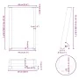 Patas para mesa comedor forma U 2uds acero negro 60x(72-73) cm by , Table legs - Ref: Foro24-4012788, Price: 78,50 €, Discoun...