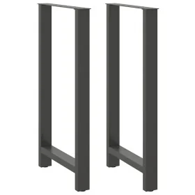 Patas de mesa de centro acero antracita 2 uds 60x(110-111) cm by , Table legs - Ref: Foro24-4013358, Price: 123,55 €, Discoun...