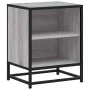 Mesita noche madera de ingeniería gris sonoma 40x31x50 cm metal de , Mesitas de noche - Ref: Foro24-848705, Precio: 36,71 €, ...