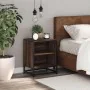 Mesita de noche madera ingeniería roble marrón 40x31x50cm metal de , Mesitas de noche - Ref: Foro24-848707, Precio: 36,71 €, ...