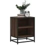 Mesita de noche madera ingeniería roble marrón 40x31x50cm metal de , Mesitas de noche - Ref: Foro24-848707, Precio: 36,71 €, ...