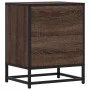 Mesita de noche madera ingeniería roble marrón 40x31x50cm metal de , Mesitas de noche - Ref: Foro24-848707, Precio: 36,71 €, ...