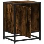 Mesita noche madera ingeniería roble ahumado 40x31x50cm metal de , Mesitas de noche - Ref: Foro24-848713, Precio: 36,47 €, De...