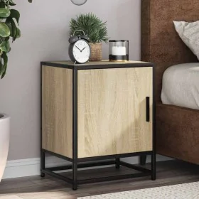 Mesita de noche madera ingeniería roble sonoma 40x31x50cm metal de , Mesitas de noche - Ref: Foro24-848711, Precio: 39,11 €, ...
