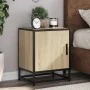 Mesita de noche madera ingeniería roble sonoma 40x31x50cm metal by , Nightstands - Ref: Foro24-848711, Price: 39,11 €, Discou...