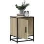 Mesita de noche madera ingeniería roble sonoma 40x31x50cm metal by , Nightstands - Ref: Foro24-848711, Price: 39,11 €, Discou...