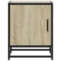Mesita de noche madera ingeniería roble sonoma 40x31x50cm metal by , Nightstands - Ref: Foro24-848711, Price: 39,11 €, Discou...