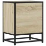 Mesita de noche madera ingeniería roble sonoma 40x31x50cm metal by , Nightstands - Ref: Foro24-848711, Price: 39,11 €, Discou...
