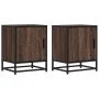 Mesitas noche 2 uds madera ingeniería marrón roble 40x31x50 cm de , Mesitas de noche - Ref: Foro24-848718, Precio: 65,70 €, D...