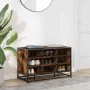 Banco zapatero madera de ingeniería roble ahumado 84x40x53,5 cm by , Benches for halls and storage - Ref: Foro24-849231, Pric...