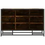 Banco zapatero madera de ingeniería roble ahumado 84x40x53,5 cm by , Benches for halls and storage - Ref: Foro24-849231, Pric...