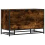Banco zapatero madera de ingeniería roble ahumado 84x40x53,5 cm by , Benches for halls and storage - Ref: Foro24-849231, Pric...