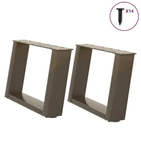 Patas de mesa centro forma U 2uds acero natural 40x(30-31) cm by , Table legs - Ref: Foro24-4012743, Price: 59,57 €, Discount: %