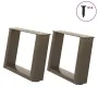Patas de mesa centro forma U 2uds acero natural 40x(30-31) cm de , Patas para mesas - Ref: Foro24-4012743, Precio: 59,57 €, D...