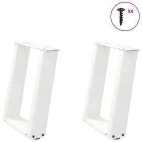 Patas de mesa de centro forma U 2uds acero blanco 28x(42-43) cm de , Patas para mesas - Ref: Foro24-4012757, Precio: 58,69 €,...