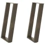 Patas mesa consola forma U 2 uds acero natural 38x(72-73) cm by , Table legs - Ref: Foro24-4012783, Price: 68,92 €, Discount: %
