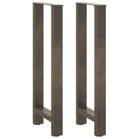 Patas para mesa de centro de acero natural 2 uds 40x(100-101)cm de , Patas para mesas - Ref: Foro24-4013339, Precio: 100,03 €...